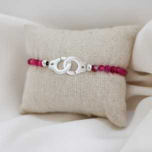 Bracelets menottes mini avec perles facettées