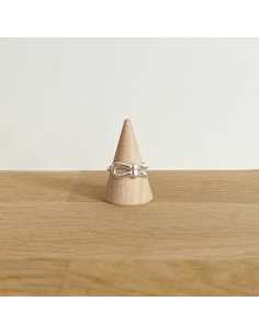 Bague nœud coulant plaqué argent 10 microns vendue par 2 pc