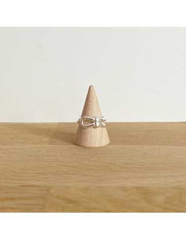 Bague nœud coulant plaqué argent 10 microns vendue par 2 pc