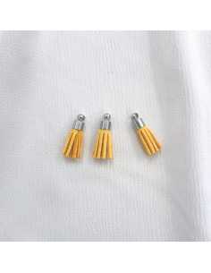 Pompon en suédine 18mm avec embout par 10 pièces