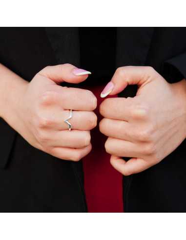 Bague Halo plaqué argent 10 microns vendu par 2