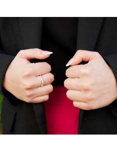 Bague Vela plaqué argent 10 microns vendue par 2 pcs 2