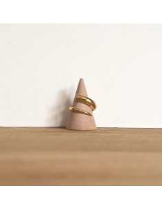 Bague Moon dorée à l'or fin 24k 0.25 microns par 2 pièces