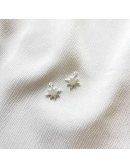 Pendentif petite étoile du nord en plaqué argent 10 microns