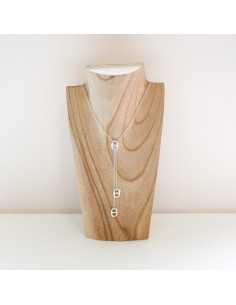 Collier mini maille coulissant