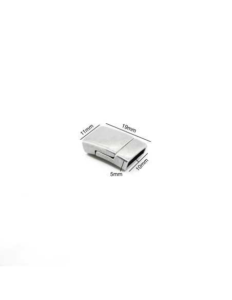 Fermoir magnétique rectangulaire étain 10 mm vendu par 5 pc