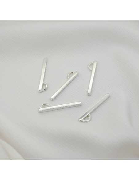 Pendentif barre carrée avec anneau d'accroche | Hobbyjoux grossiste