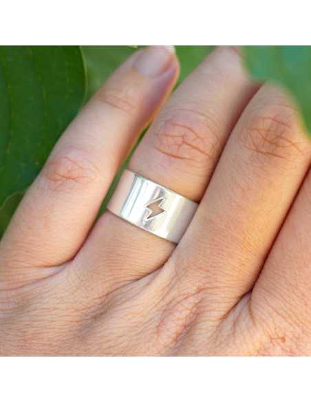 Bague éclair ajourée en gros