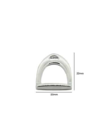 Etrier pendentif plaqué argent 10 microns