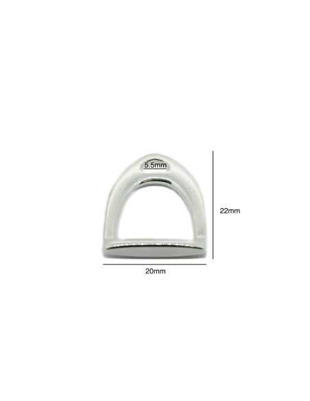 Etrier pendentif plaqué argent 10 microns