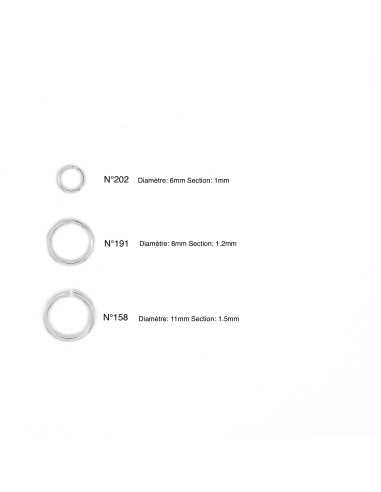 Anneau d'accrochage argenté