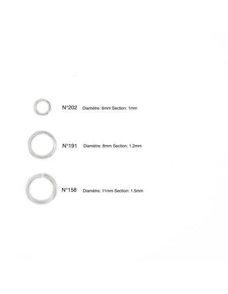 Anneau d'accrochage argenté