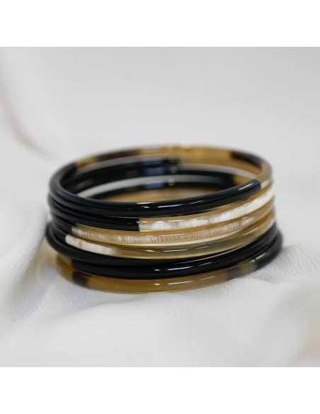 Jonc 4mm corne de buffle laqué | Hobbyjoux grossiste corne de buffle