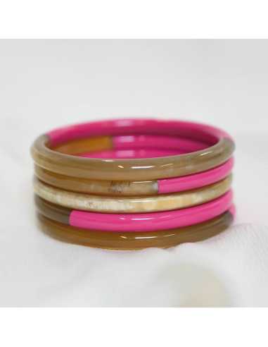 jonc corne de buffle hobbyjoux section 5 mm fucshia