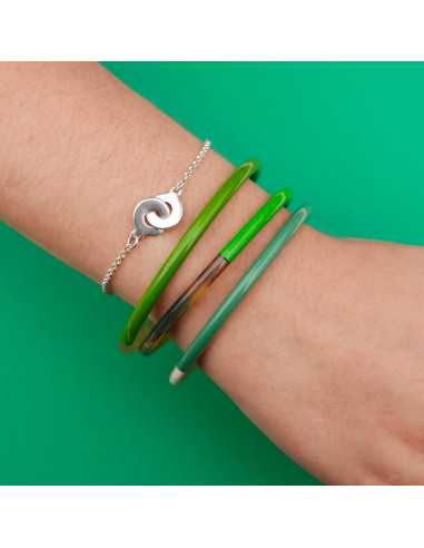 Jonc corne de buffle section 4 mm laqué