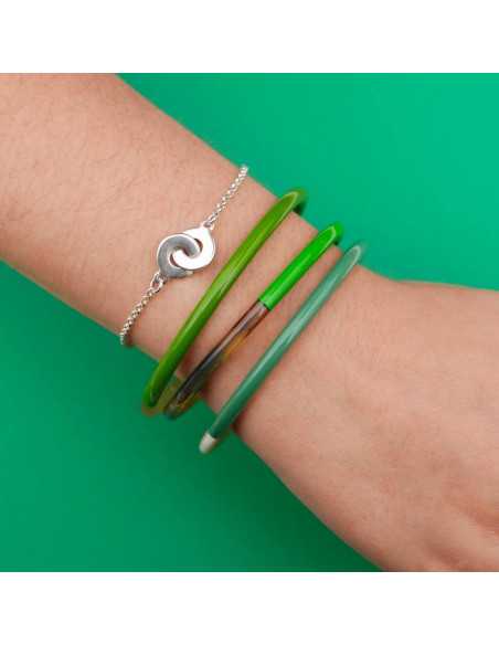 Jonc corne de buffle section 4 mm laqué