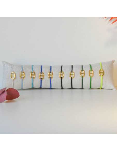 Bracelets maille marine dorée 0.25microns couleur d'hiver