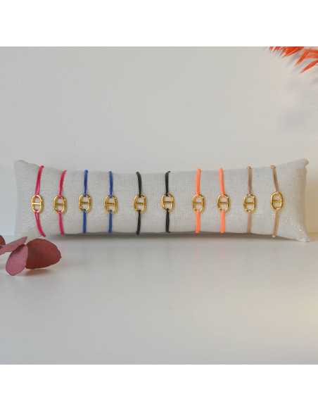 Bracelets maille marine dorée 0.25 microns couleur incontournables