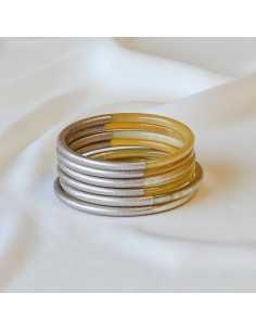 Jonc 4 ou 5 mm corne buffle couleur métallisée | Hobbyjoux grossiste 2