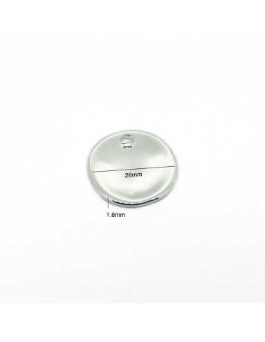 Pendentif médaille martelée