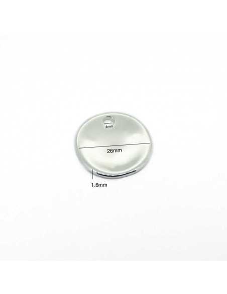 Pendentif médaille martelée