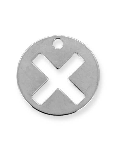 Pendentif médaille X ajouré L