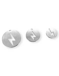 Pendentif médaille éclair ajouré