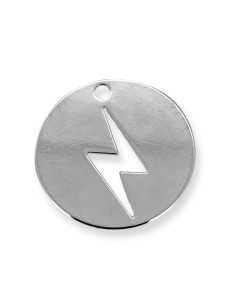 Pendentif médaille éclair ajouré 2