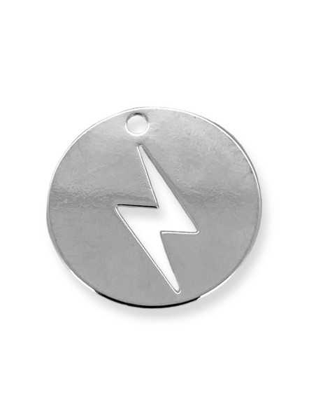 Pendentif médaille éclair ajouré L