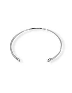 Bracelet jonc ouvert avec deux anneaux 2