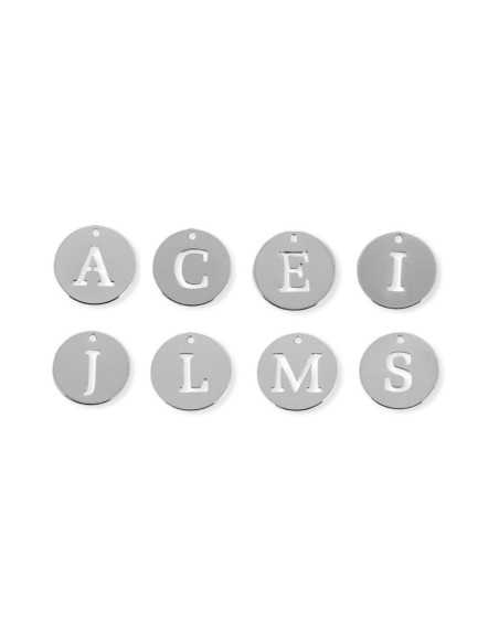 Pendentif médaille lettre