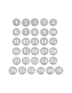 Pendentif médaille chiffre 1 à 31