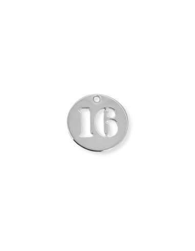 Pendentif médaille chiffre 16