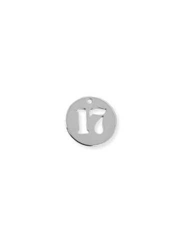 Pendentif médaille chiffre 17