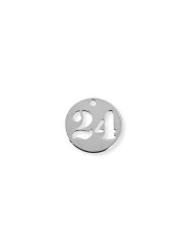 Pendentif médaille chiffre 24