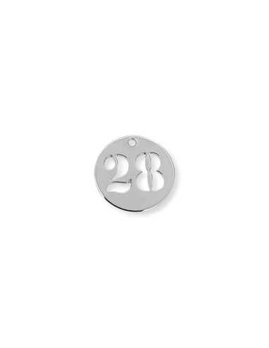 Pendentif médaille chiffre 28