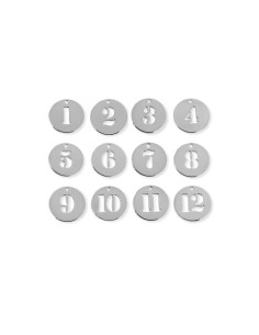 Pendentif médaille chiffre de 1 à 12