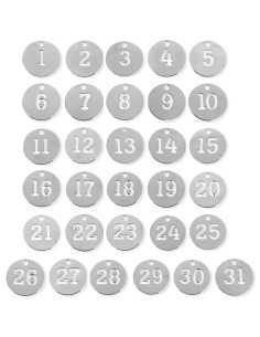 Pendentif médaille chiffre 1 à 31