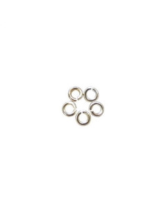 Anneau rond ouvert plaqué argent 4 mm section 1,10 mm