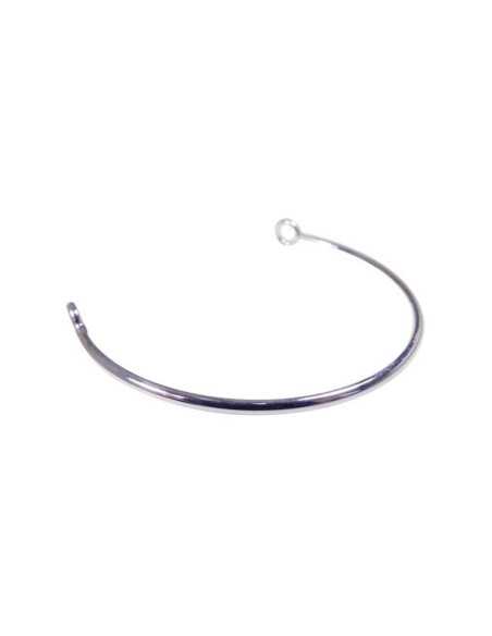 Jonc ouvert avec anneau accrochage plaque argent
