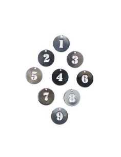 Pendentif médaille ajourée chiffre plaqué argent 20 mm