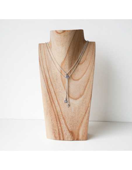 Collier Marilyn, strass et pendants