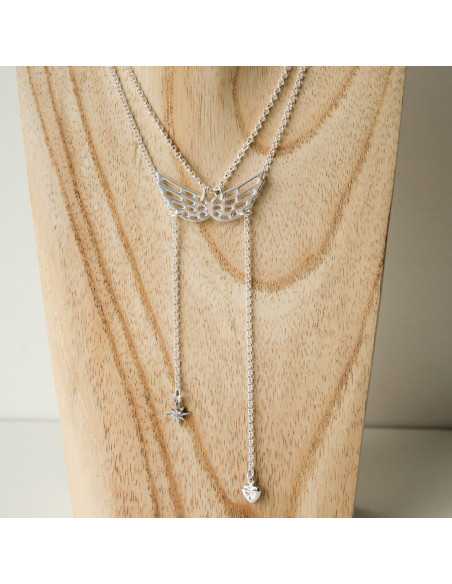 Collier Angélique, coulissant, ailes d’ange