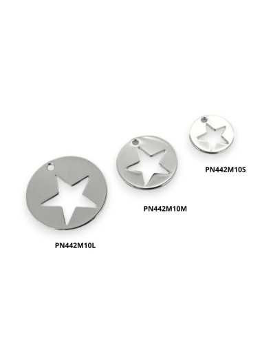 Pendentif médaille étoile ajourée