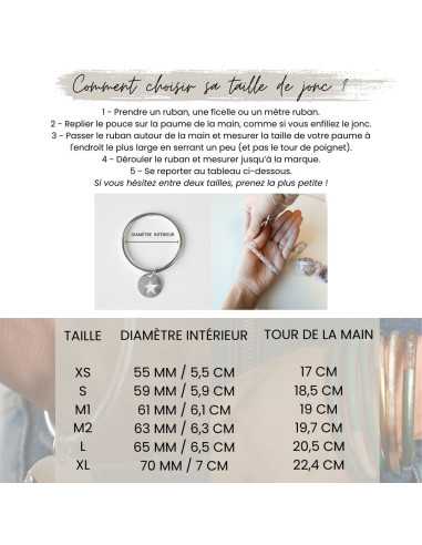 Jonc pastille ajourée personnalisable