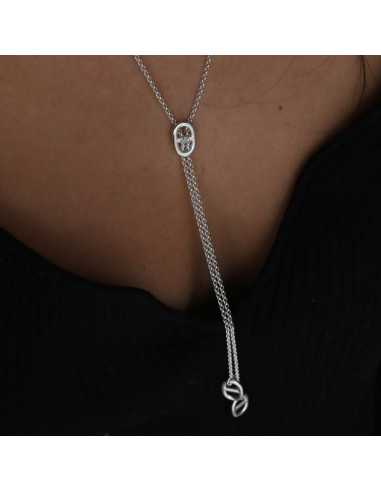 Collier mini maille coulissant