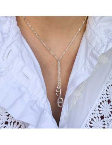 Collier balancier maille marine t.1