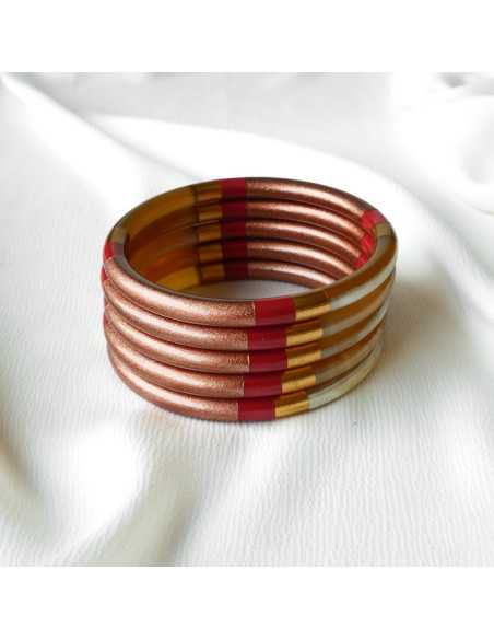 Jonc en corne terracotta