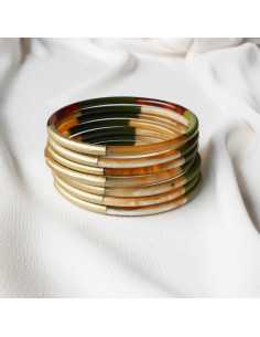 Jonc en corne de buffle métallisé 3 couleurs | Hobbyjoux grossiste 2