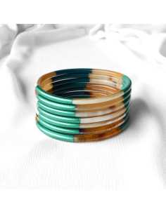 Jonc en corne de buffle métallisé 3 couleurs | Hobbyjoux grossiste 2